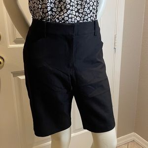 Cache Black Midi Length Bermuda Dress Shorts Size 12